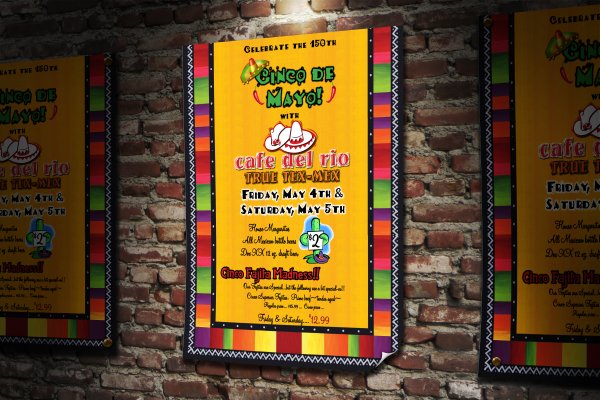 Cafe Del Rio Cinco De Mayo Poster